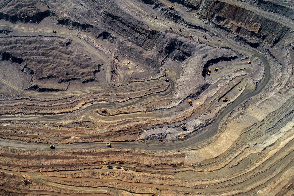Aerial view of a mine Aerial view of a mine
