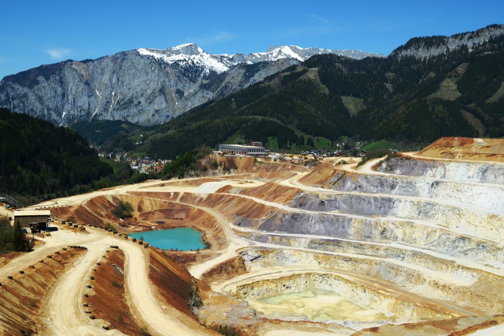 Erzberg iron mine in Styria, Austria