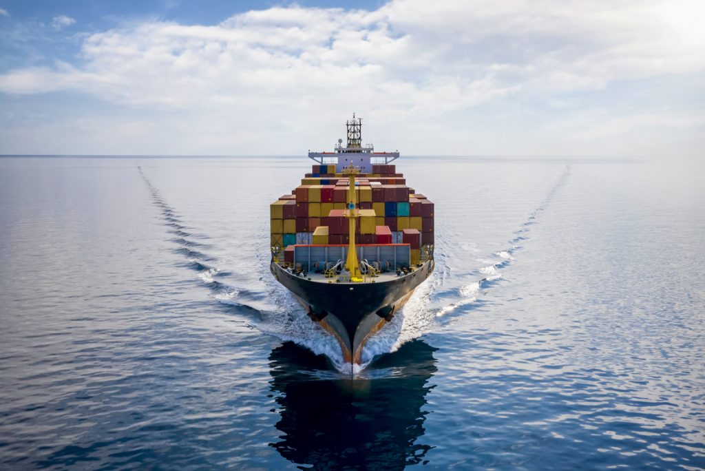 Cargo ship container export