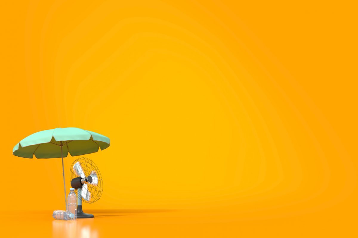 concept: fight against heat – 3D illustration