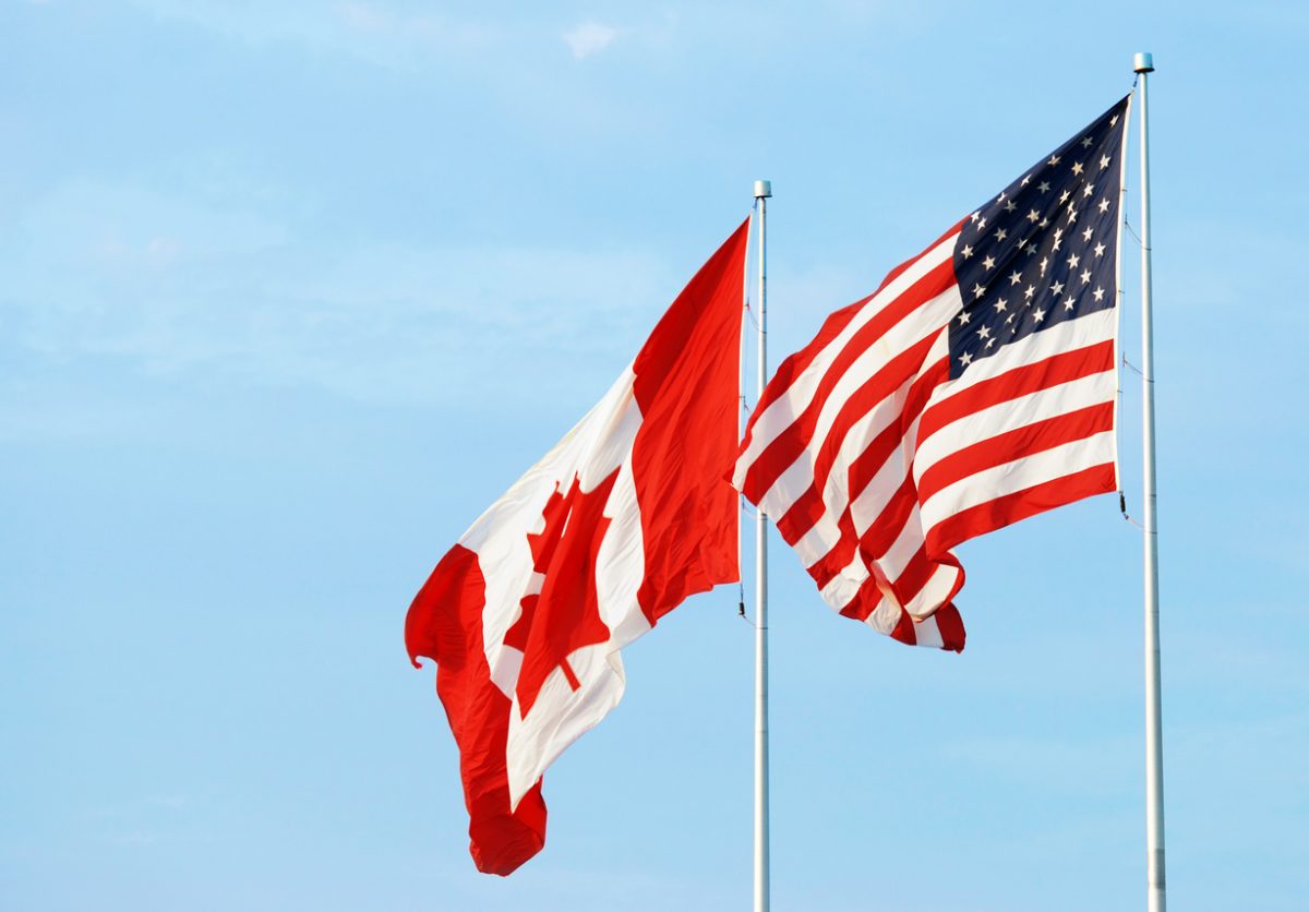 canadian usa flag