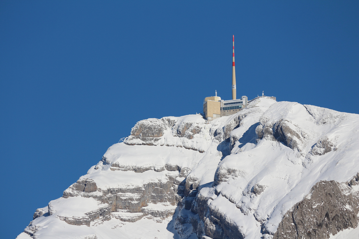 Summit station on the Mt Saentis, Switzerland