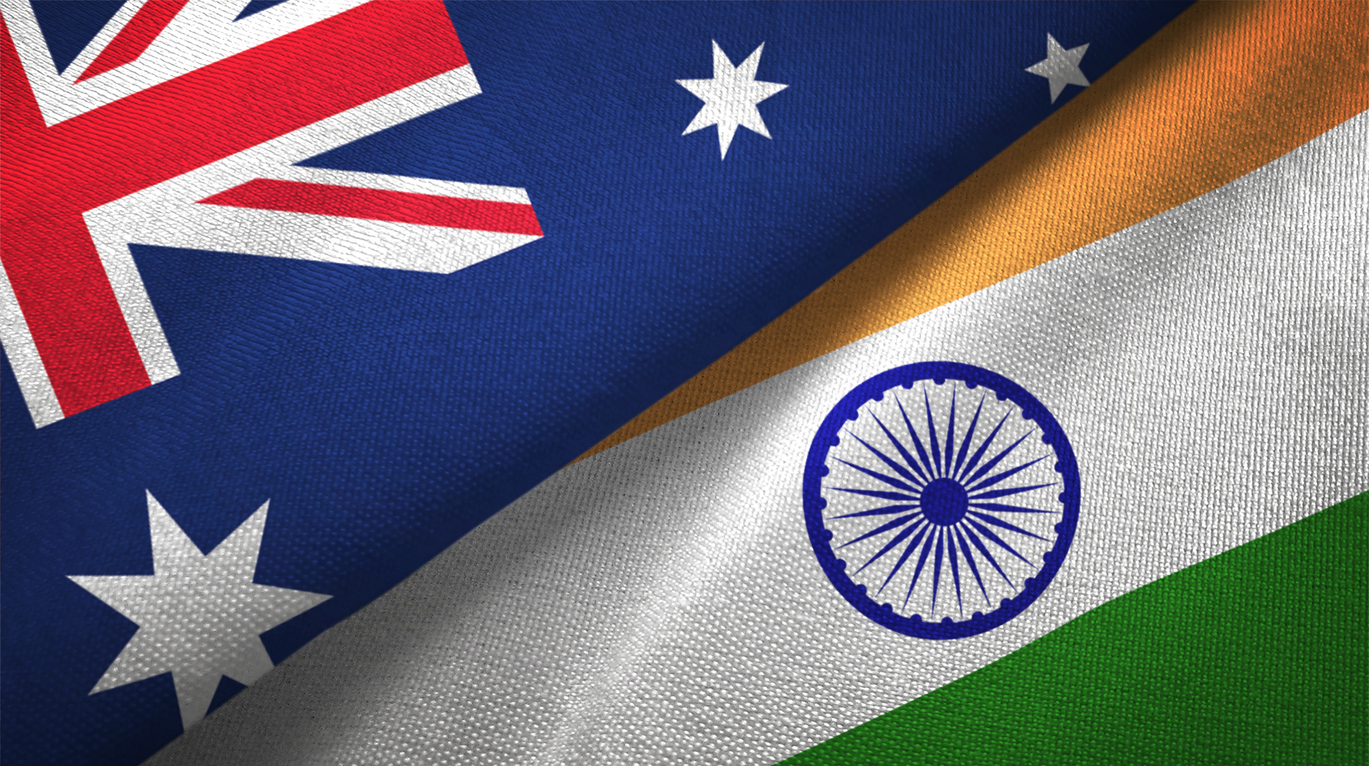 Indian and Australian flags