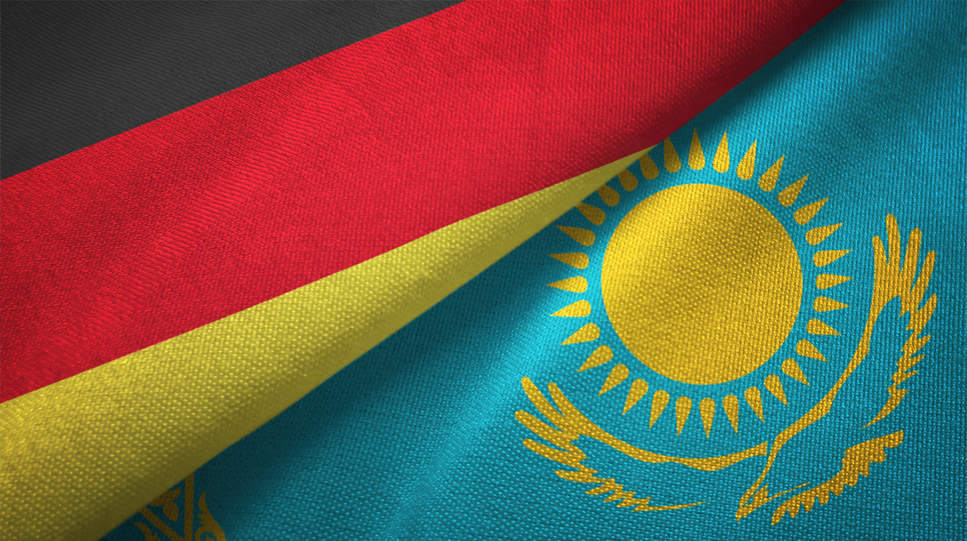 Flags of Kazakhstan and Germany