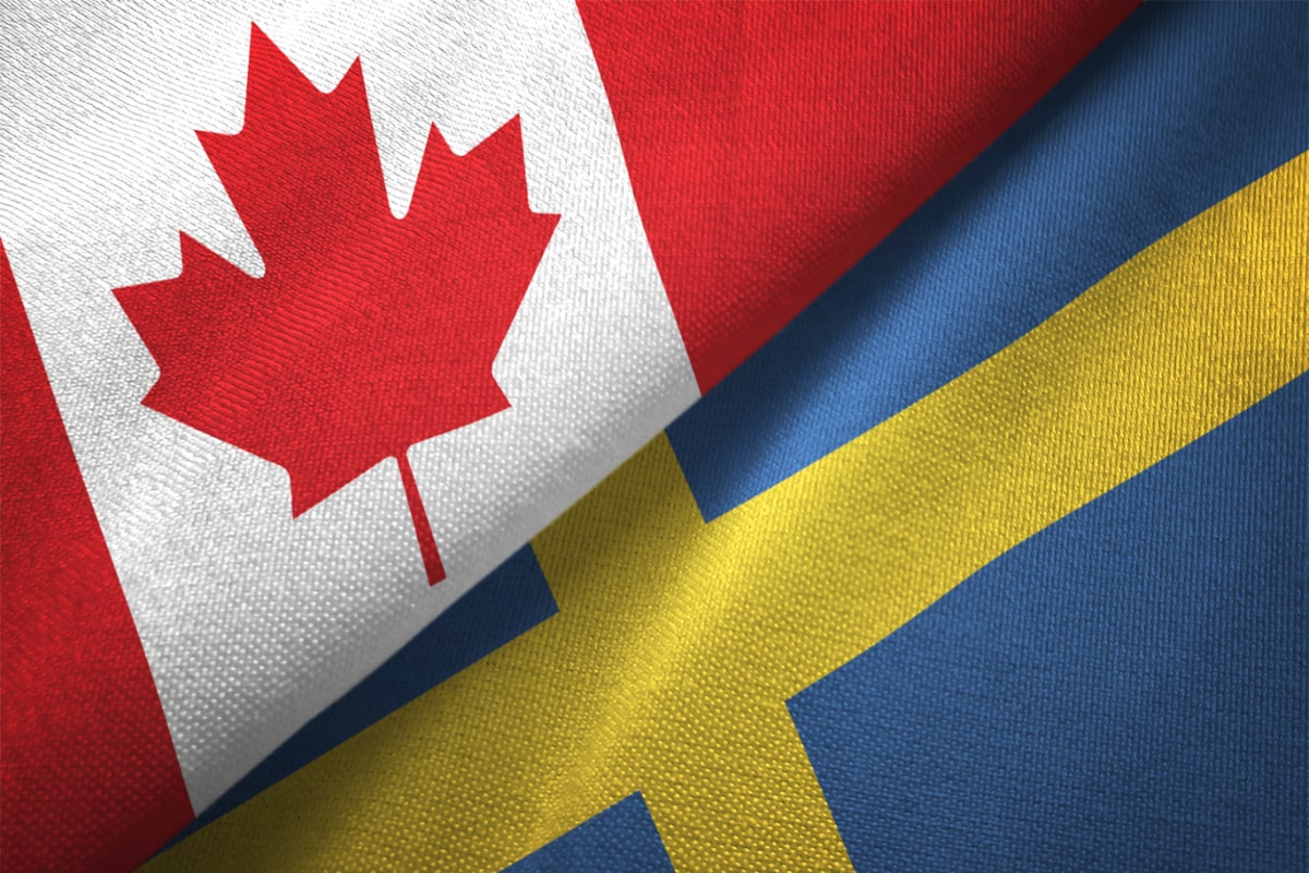 sweden canada flag sweden canada flag