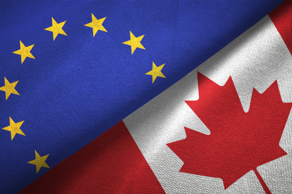 eu canada flag eu canada flag