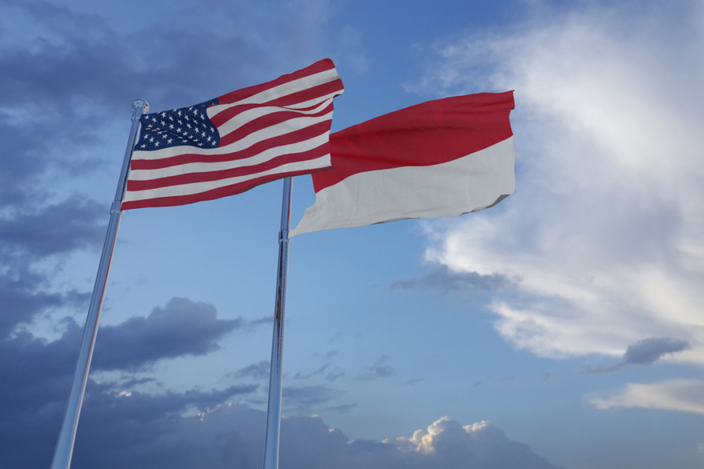 US America Indonesia Flag