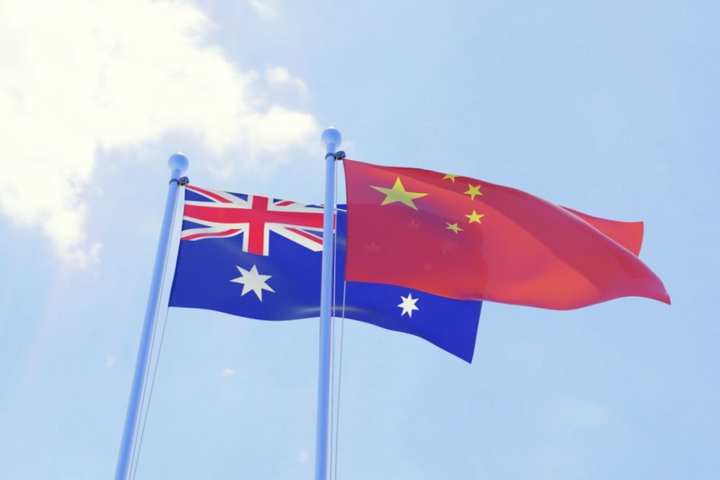 china australia flag