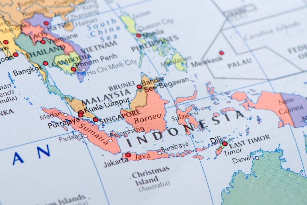 indonesia map asia