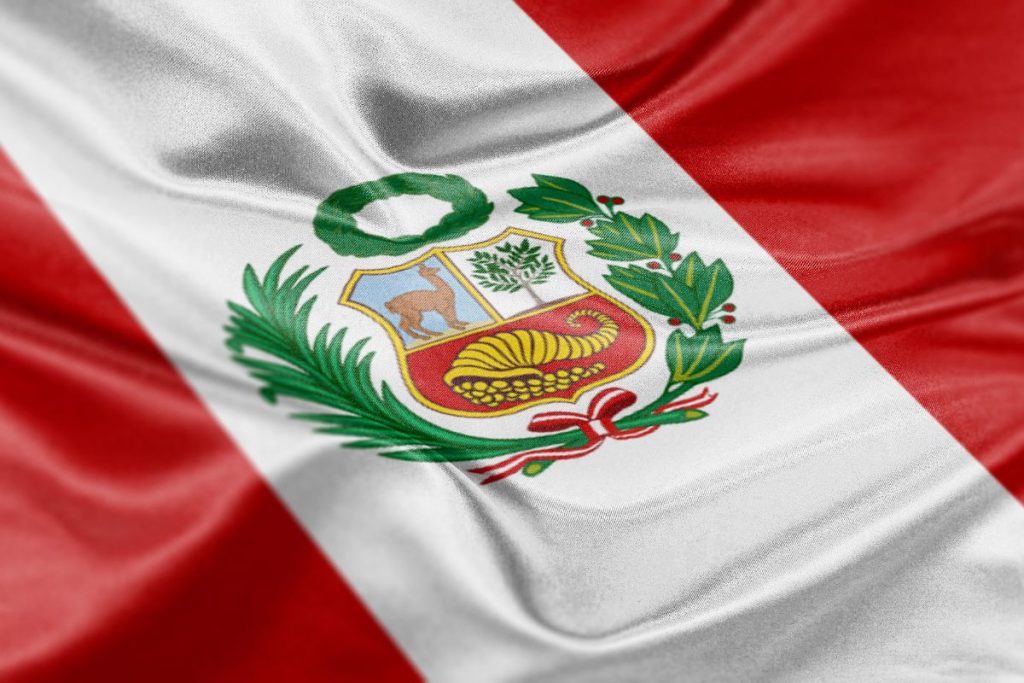 The flag of Peru