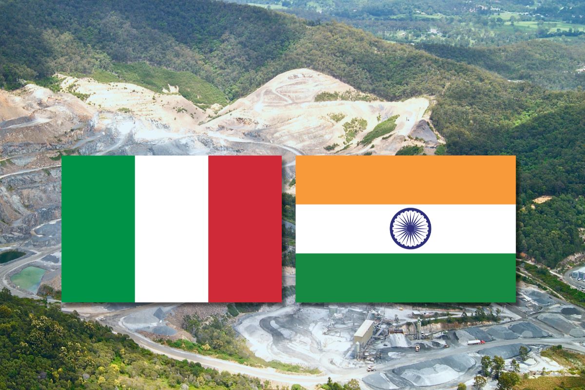 India Italy Flags India Italy Flags