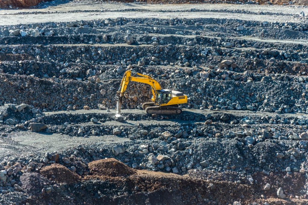 Mine mining excavator open pit