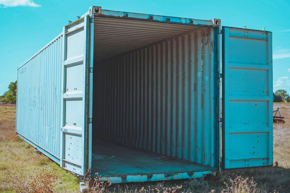 Empty shipping container Empty shipping container