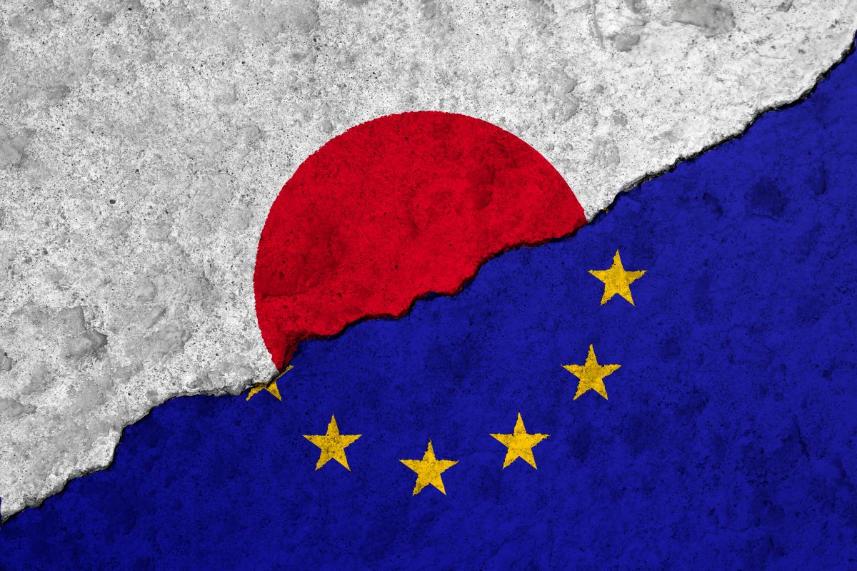 Japan EU Flags Japan EU Flags