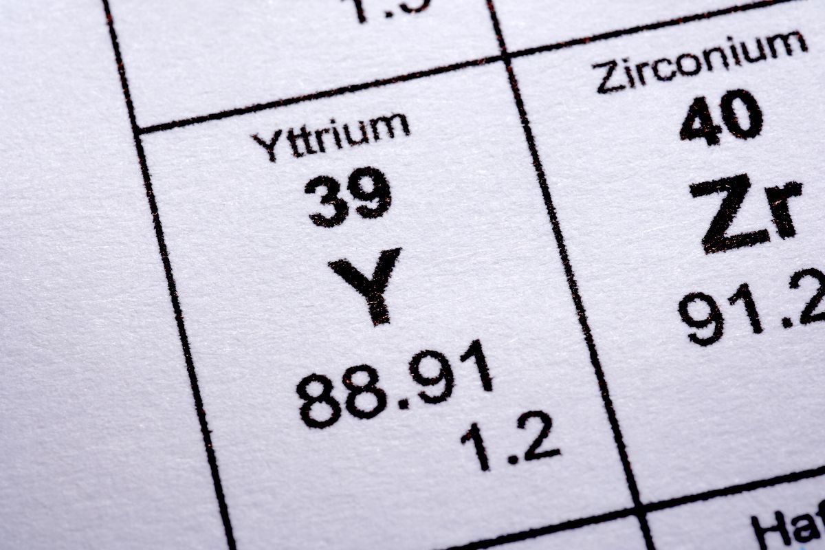 yttrium rare earth element periodic table