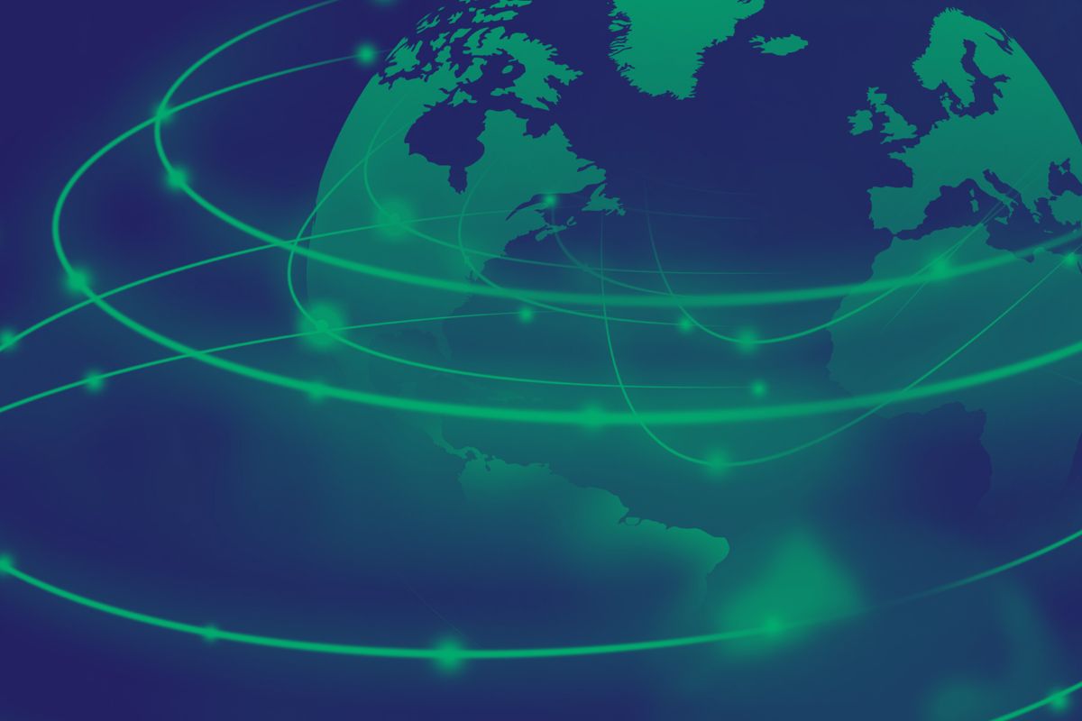 Supply Chains globe world export import